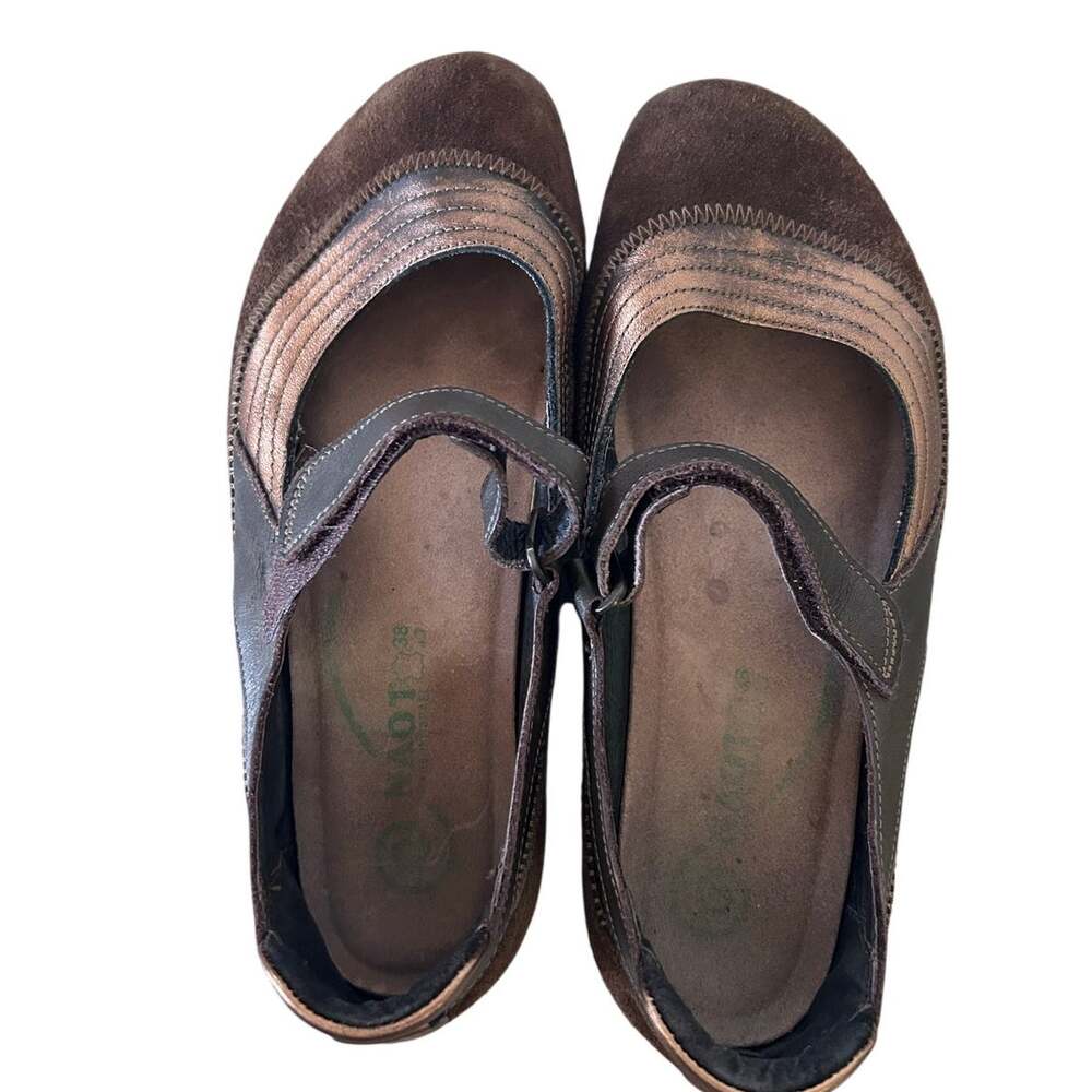 Naot Brown Leather Comfort Slip-On Kirei Brown Leather Mary Jane Shoes US 7.5 - Picture 5 of 7